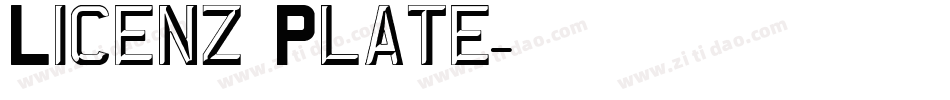 Licenz Plate字体转换